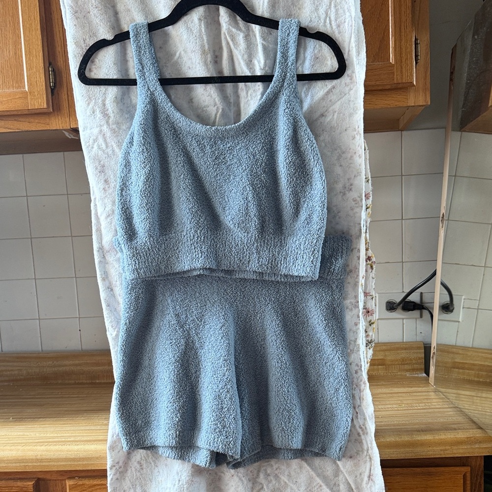 Fuzzy Fleece Blue Sleepwear Set